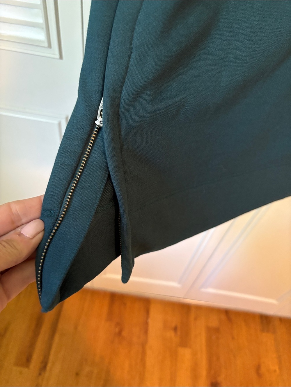 Athleta Crosstown Quarter-Zip Teal Track Dress Size Medium - Picture 10 of 15